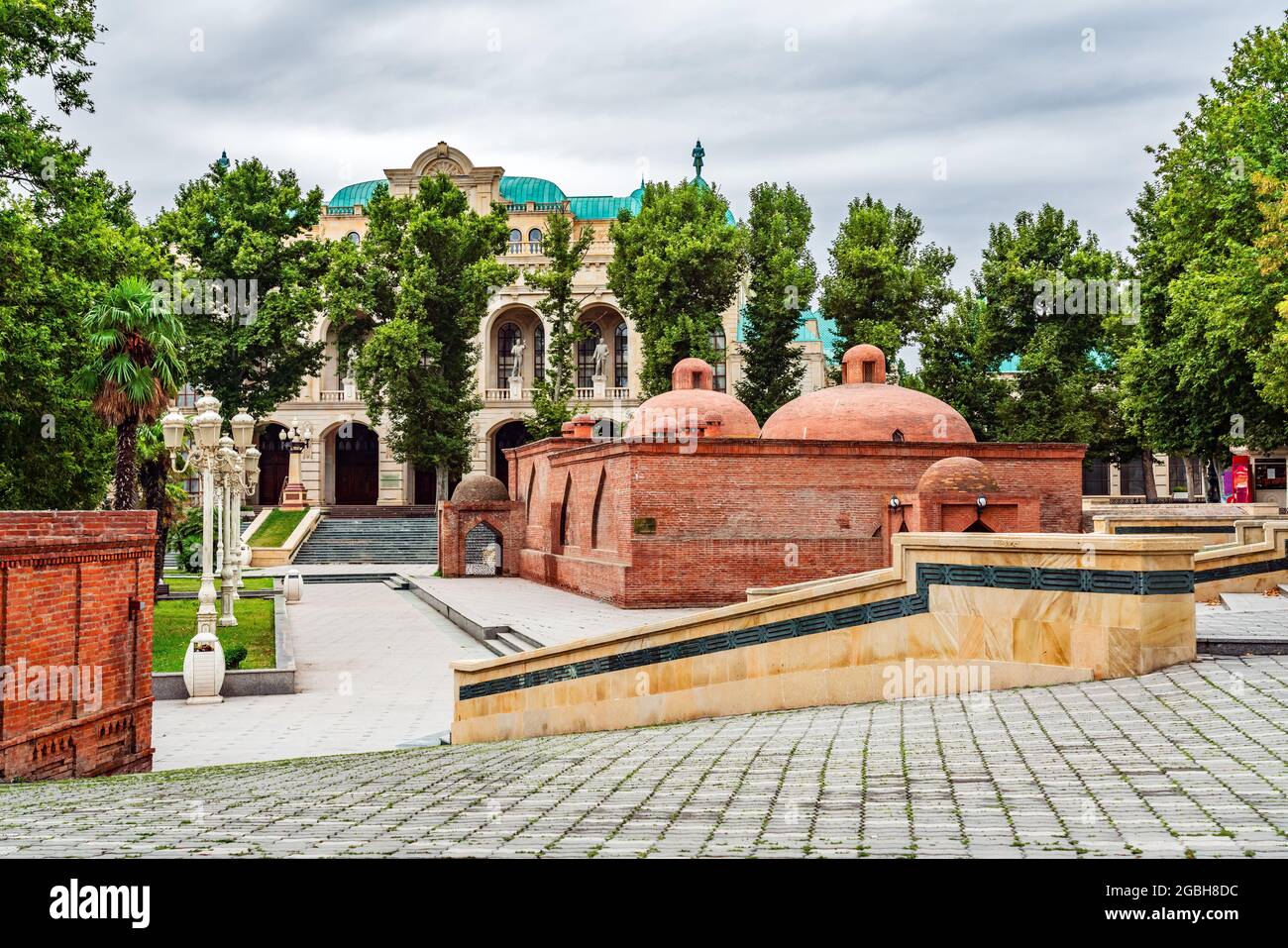 Old Turkish bath Chokek in Ganja city was built in the 17th century Stock Photo