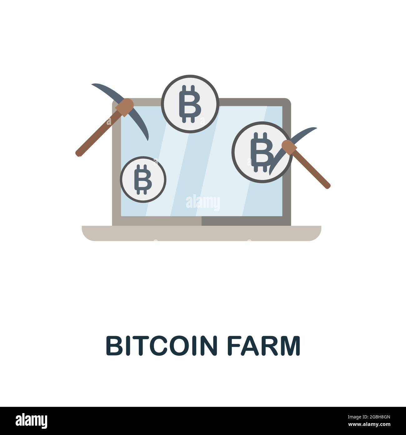 Bitcoin Farm flat icon. Colored sign from cryptocurrency collection.  Creative Bitcoin Farm icon illustration for web design, infographics and  more Stock Vector Image & Art - Alamy