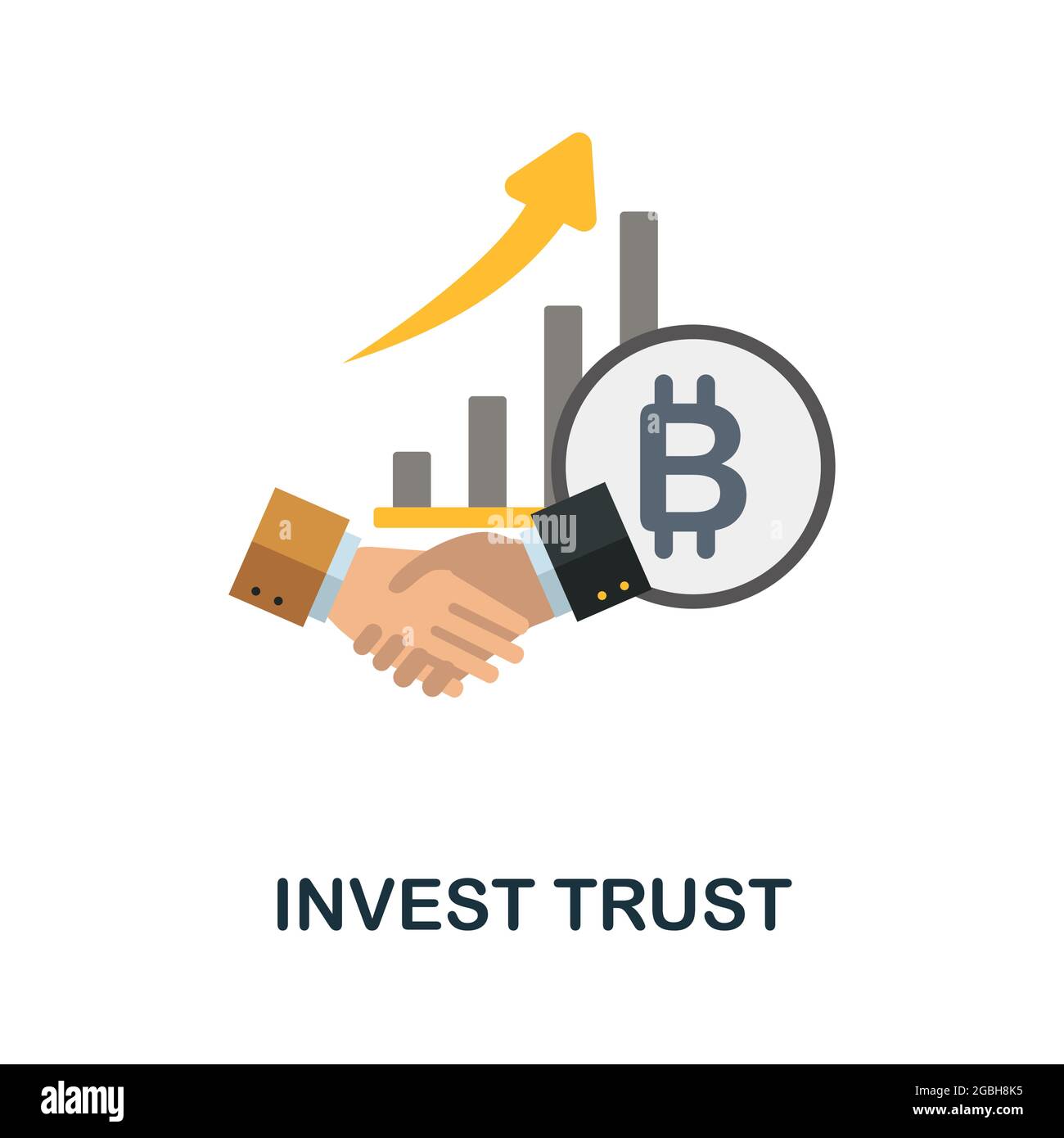 Invest Trust flat icon. Colored sign from cryptocurrency collection.  Creative Invest Trust icon illustration for web design, infographics and  more Stock Vector Image & Art - Alamy
