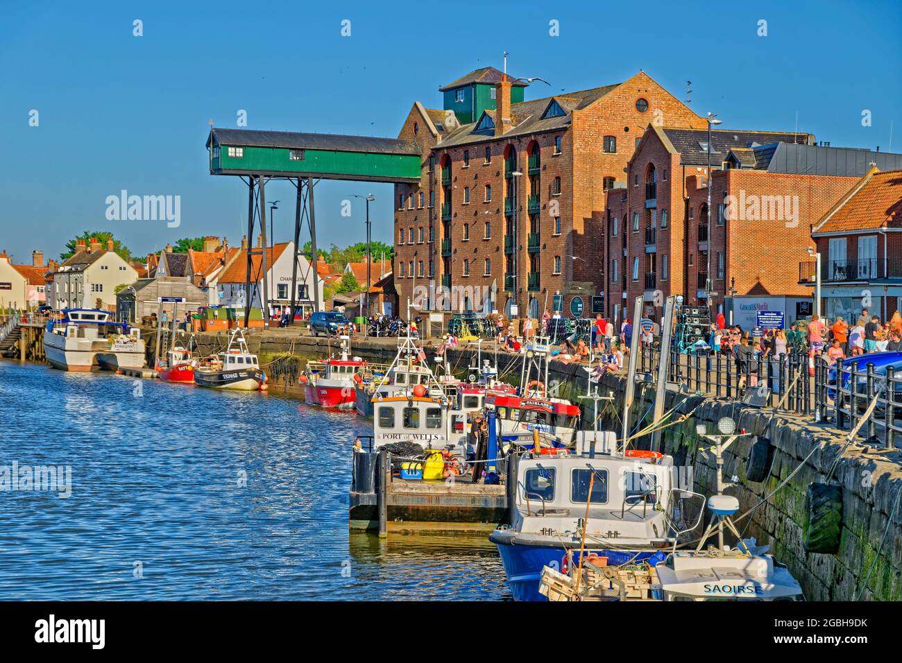Wells-next-the-Sea on the Northern coast of Norfolk in England. Stock Photo