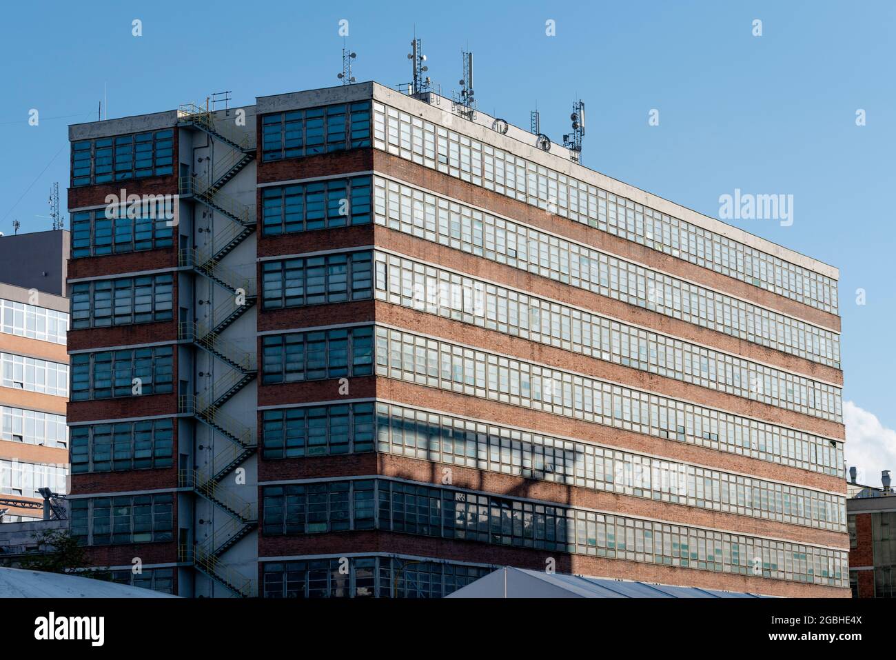 Former Bata shoes factory buildings  in Zlin, Czech Republic, May 26, 2021. (CTK Photo/Ondrej Zaruba) Stock Photo