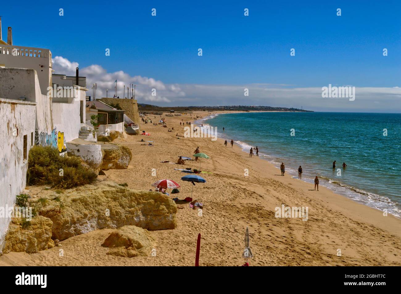 Armacao De Pera Beach on the Algarve coast of Portugal Stock Photo