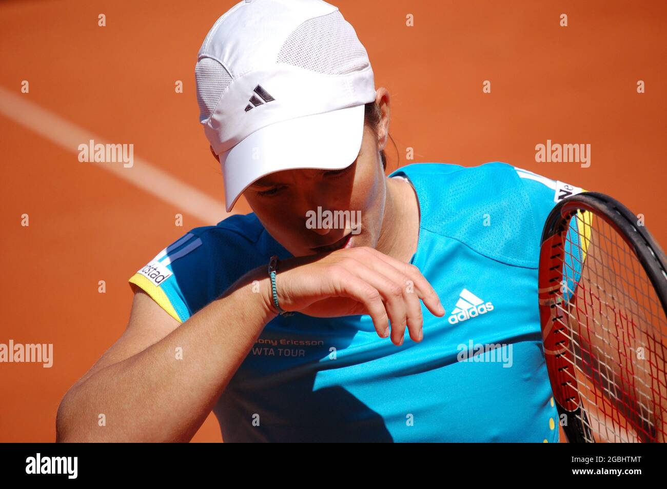 Qatar German Open 2008 Justine Henin Stock Photo Alamy