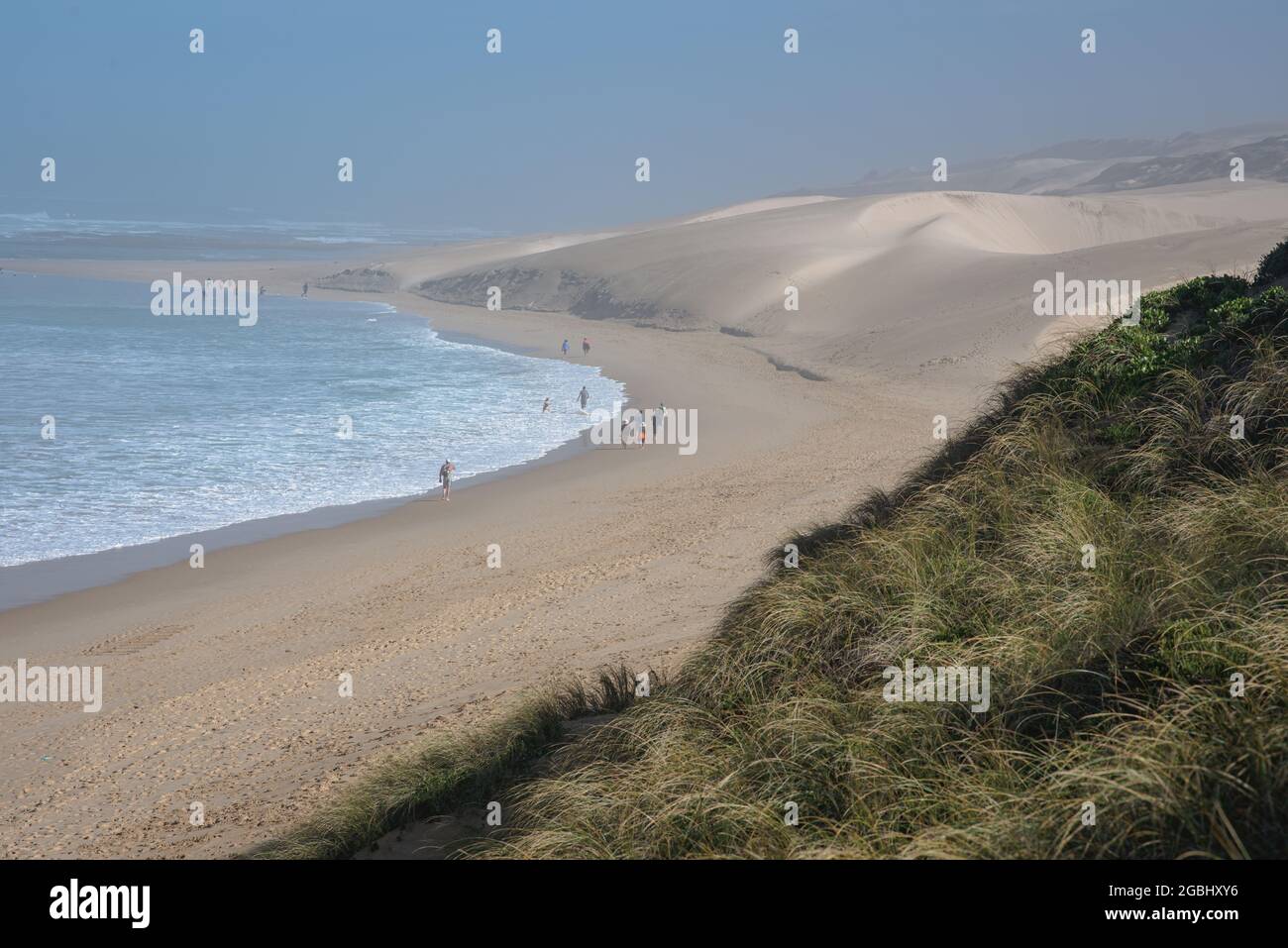 Coasted Along People seen walking along the coast Stock Photo - Alamy