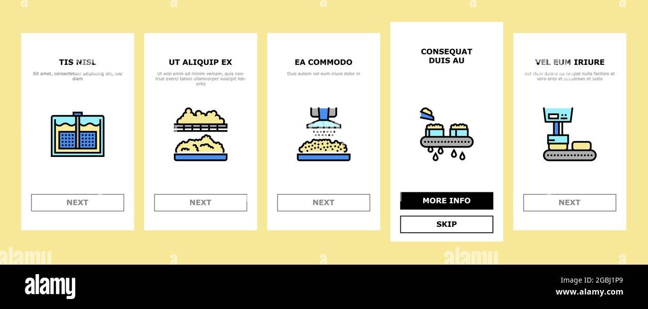 Cheese Production Onboarding Icons Set Vector Stock Vector Image & Art ...