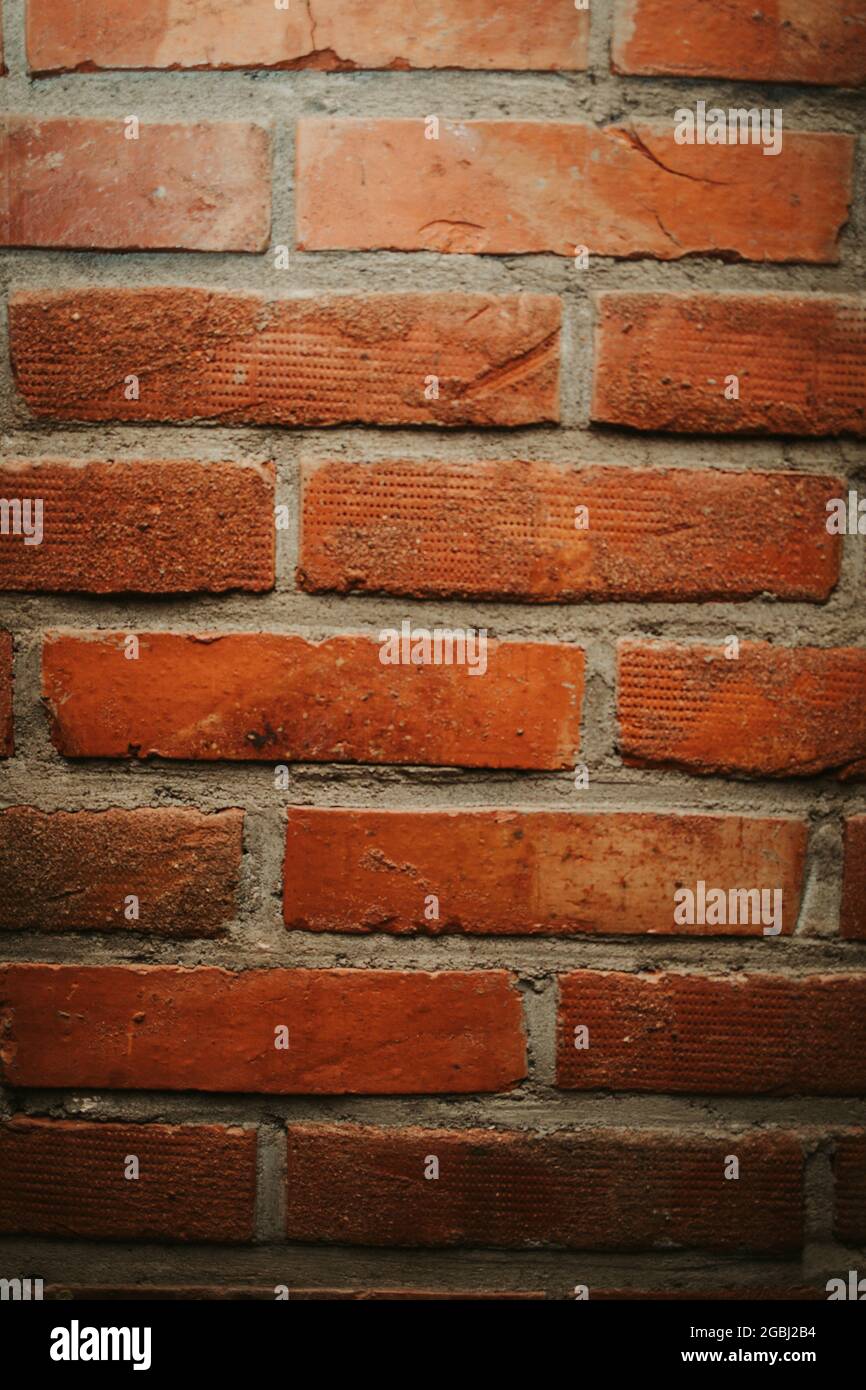 Vertical shot of a brick wall Stock Photo - Alamy