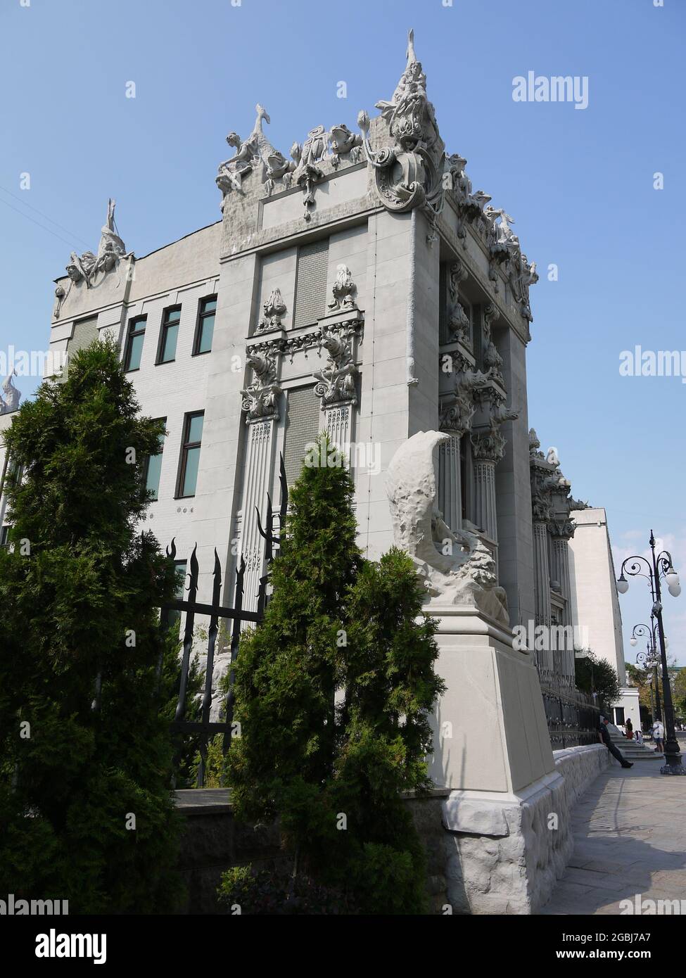 House with Chimaeras or Horodecki House, an Art Nouveau building located in the center of Kyiv, the capital of Ukraine Stock Photo
