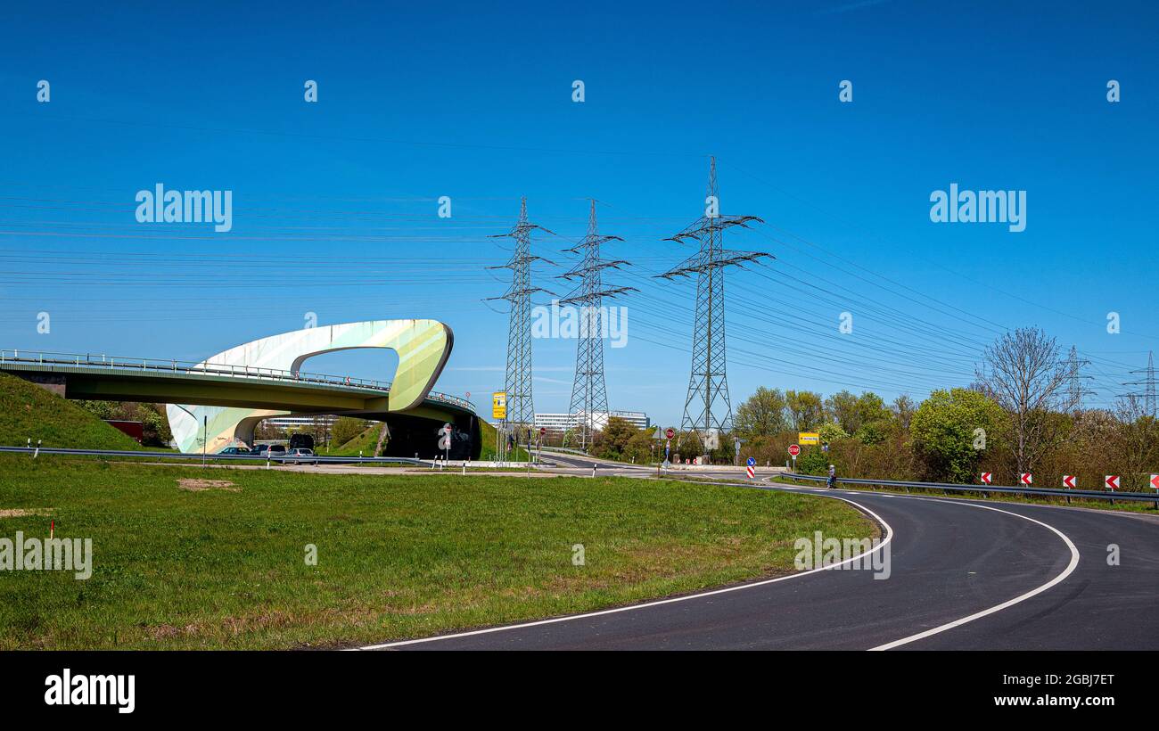 Motorway Junction At The Hoechst Industrial Park In Frankfurt Stock Photo