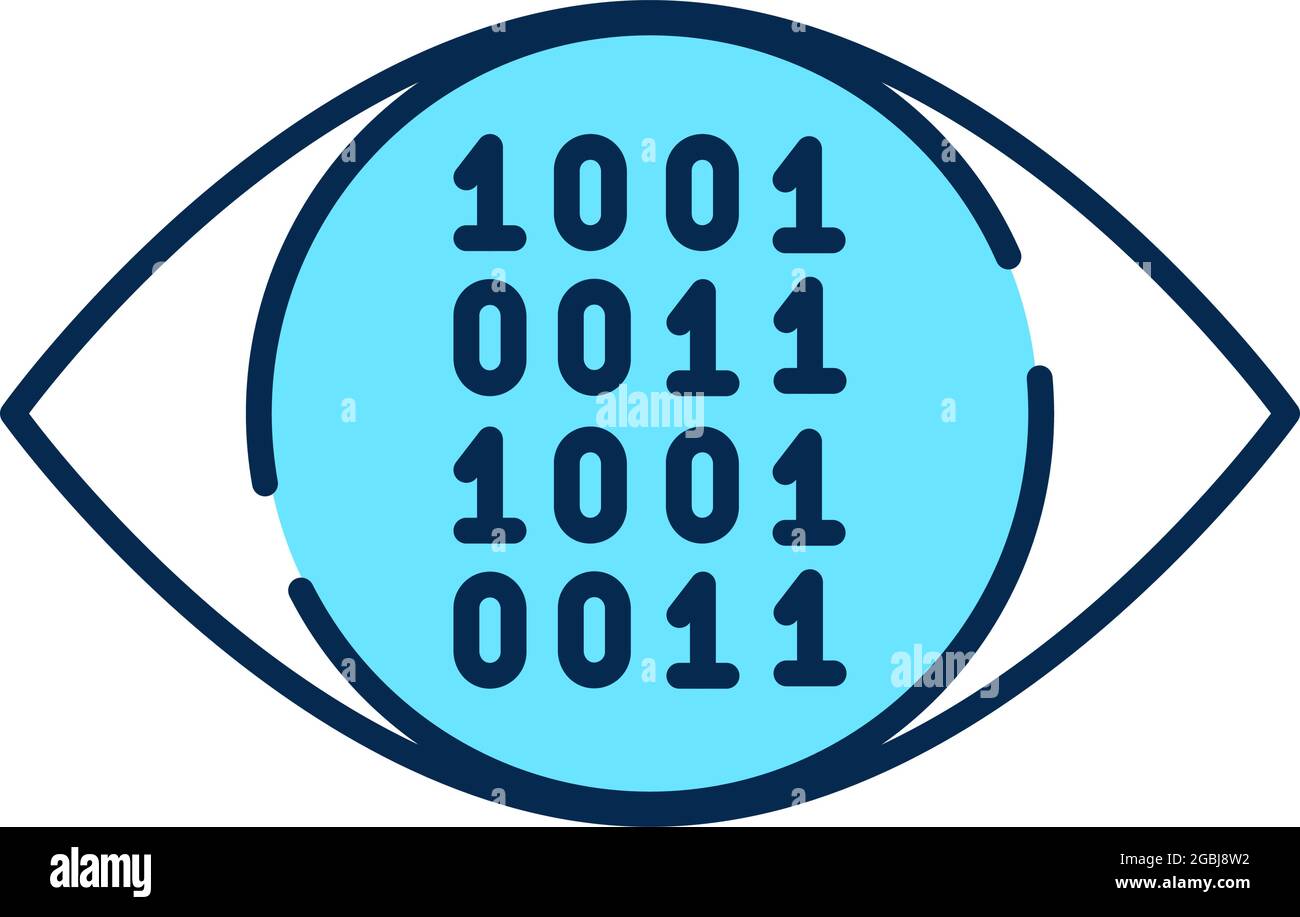 Digital vision blue RGB color icon Stock Vector
