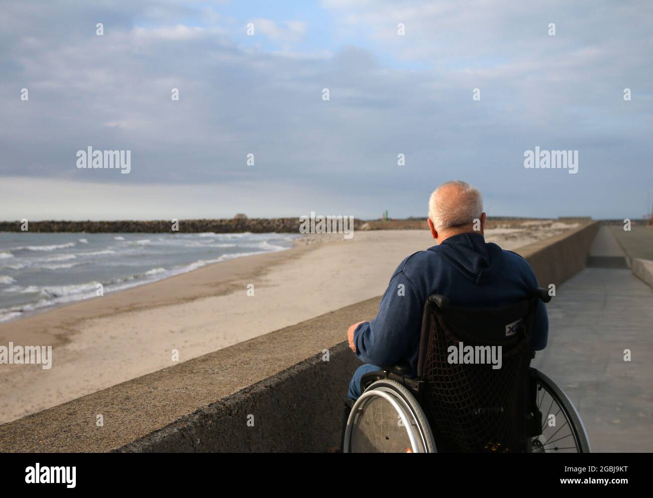 View On The North Sea From A Path Adapted For Persons With Handycap Stock Photo
