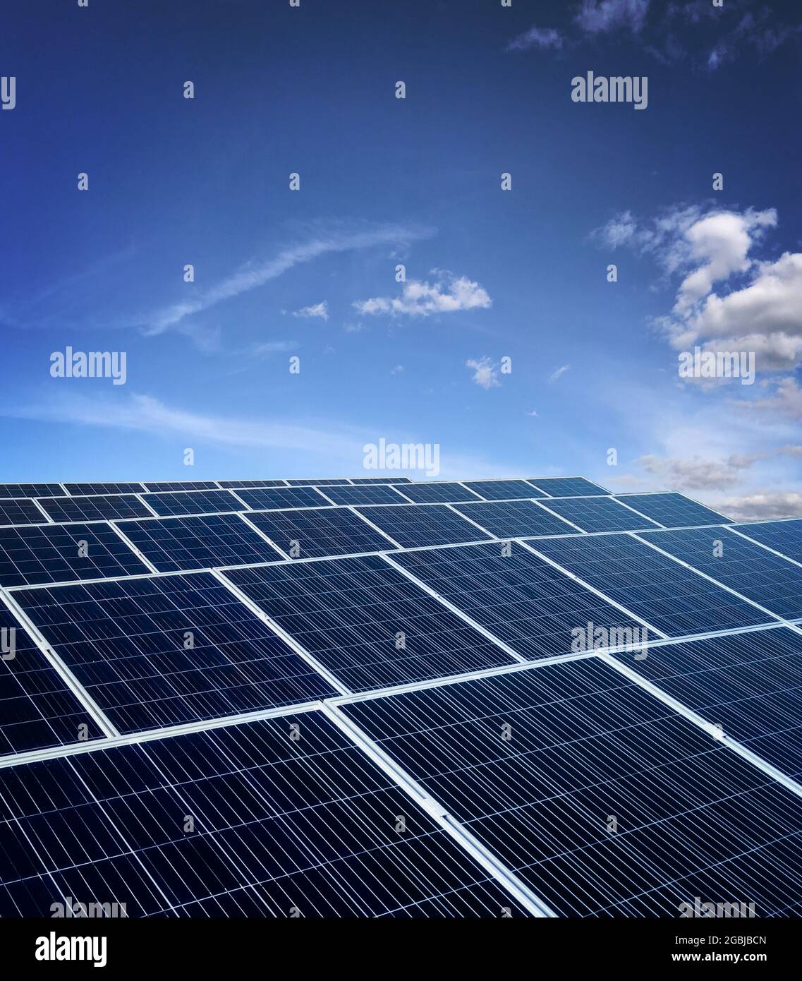 Sunrise over solar power plant hi-res stock photography and images - Alamy