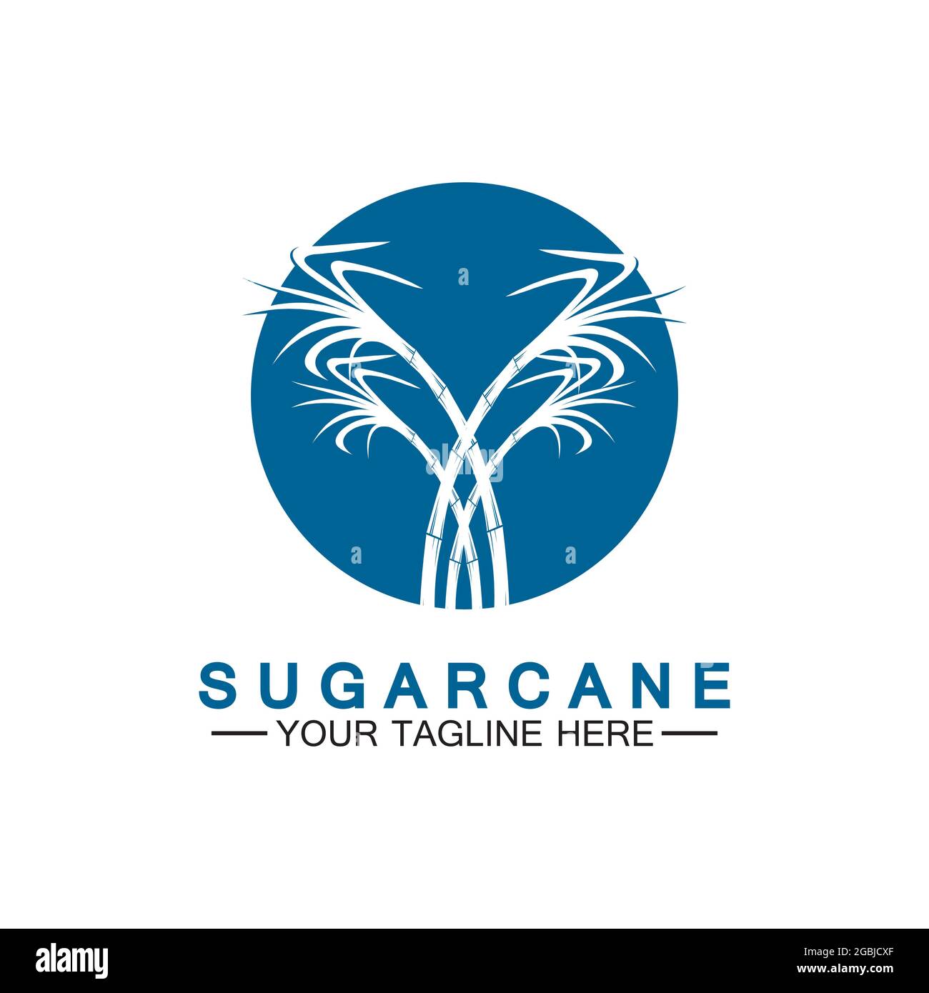Sugar cane logo icon symbol vector illustration design template Stock Vector