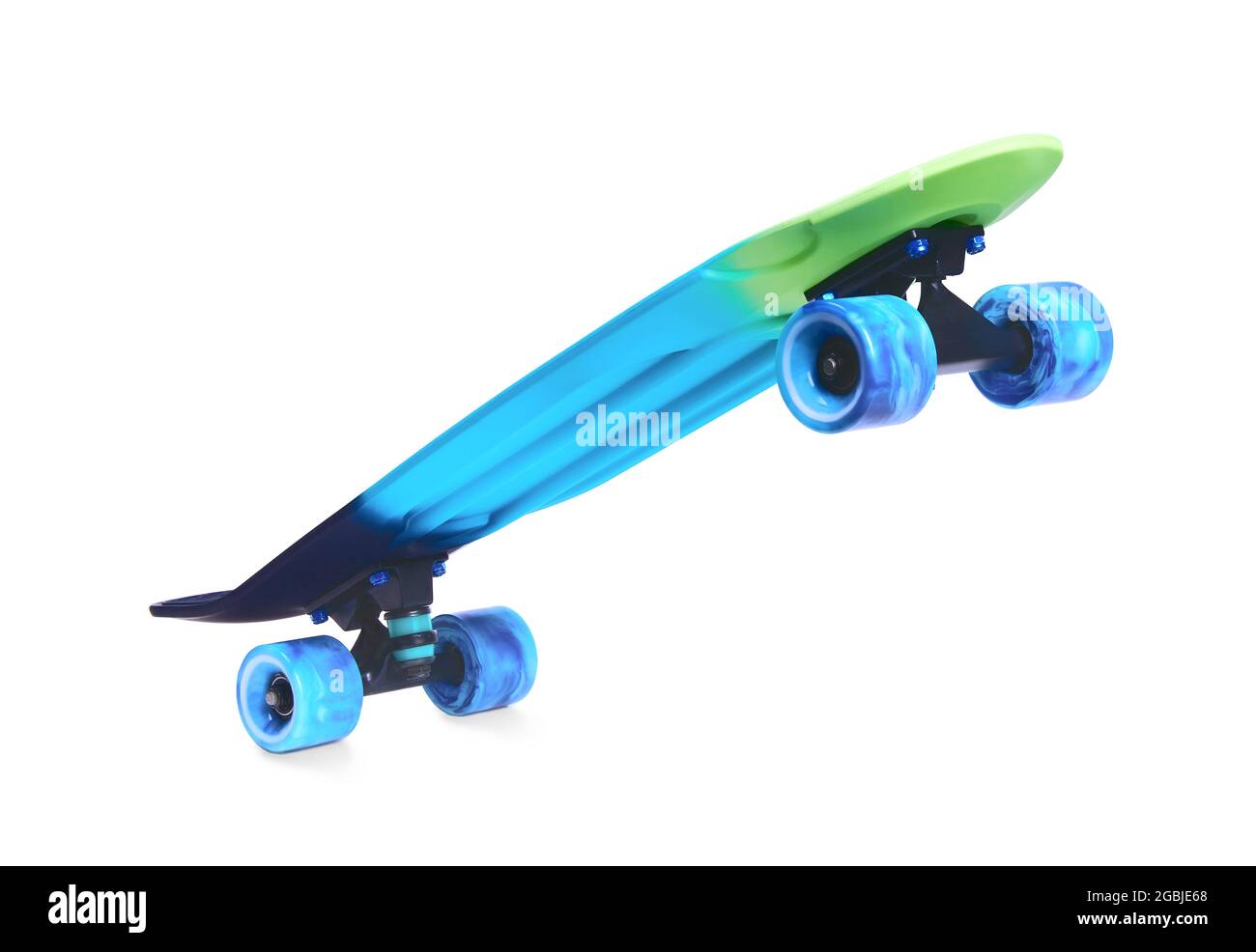 rainbow plastic Penny board skateboard isolated on white background Stock  Photo - Alamy