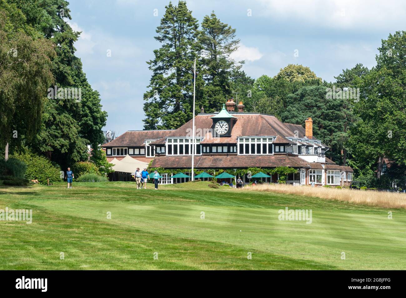 Sunningdale Golf Club and Clubhouse in Berkshire, England, UK, during
