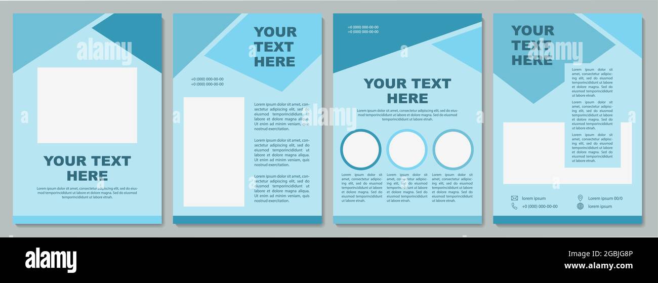 Geometric turquoise corporate brochure template Stock Vector Image ...