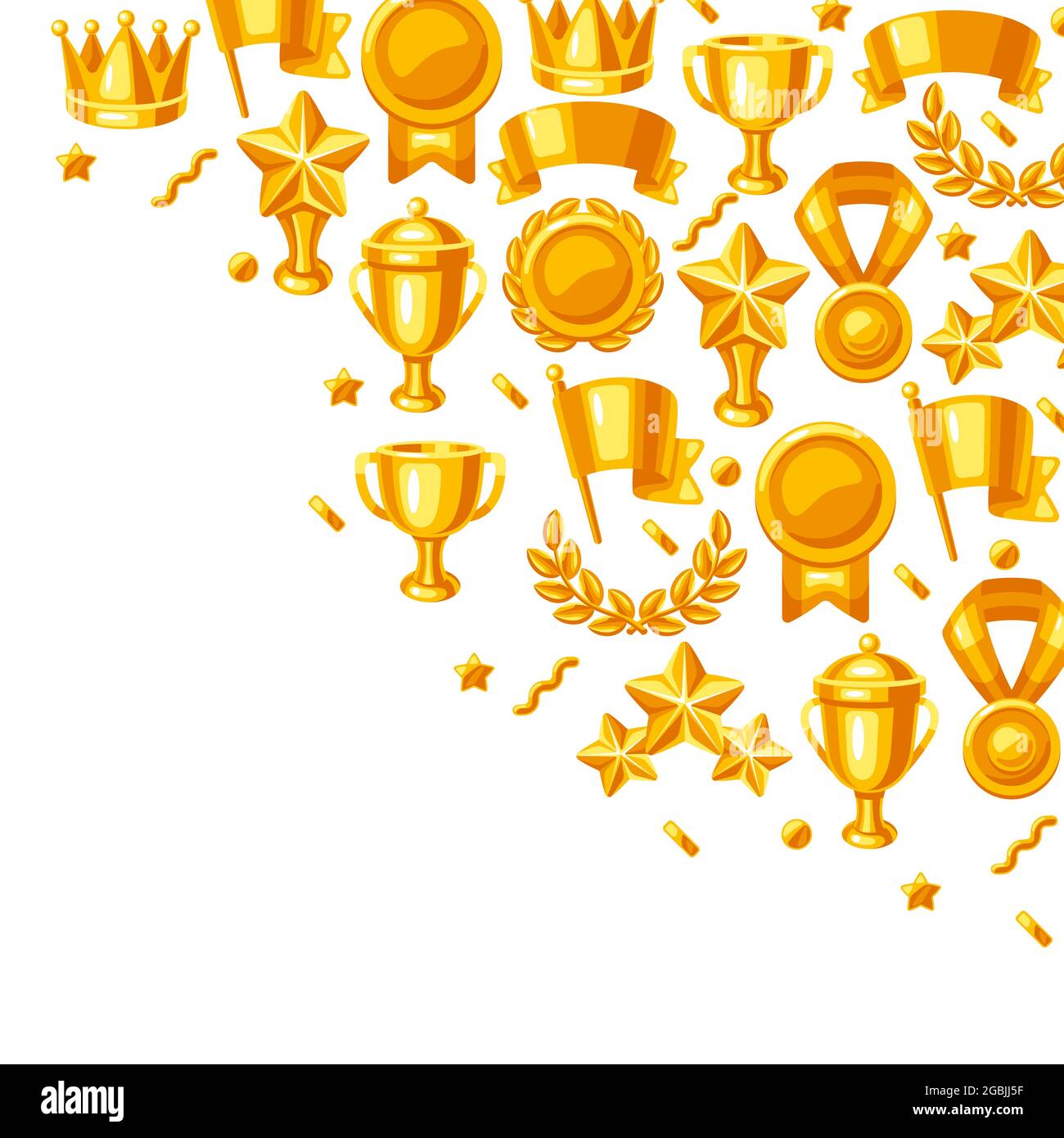 Awards and trophy background. Reward items sports or corporate