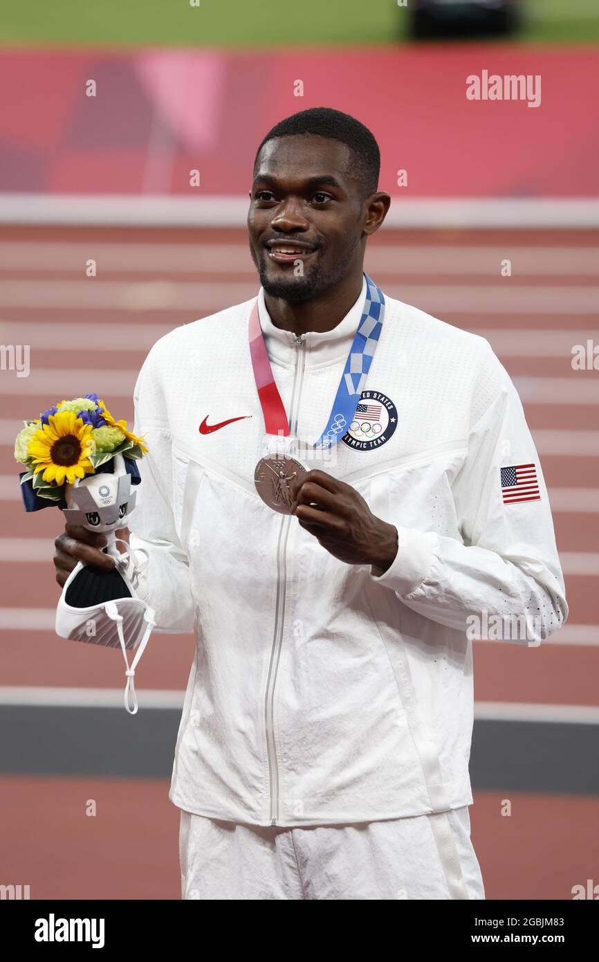 Izu, Japan, 04/08/2021, Rai BENJAMIN (USA) 2nd Silver Medal during the