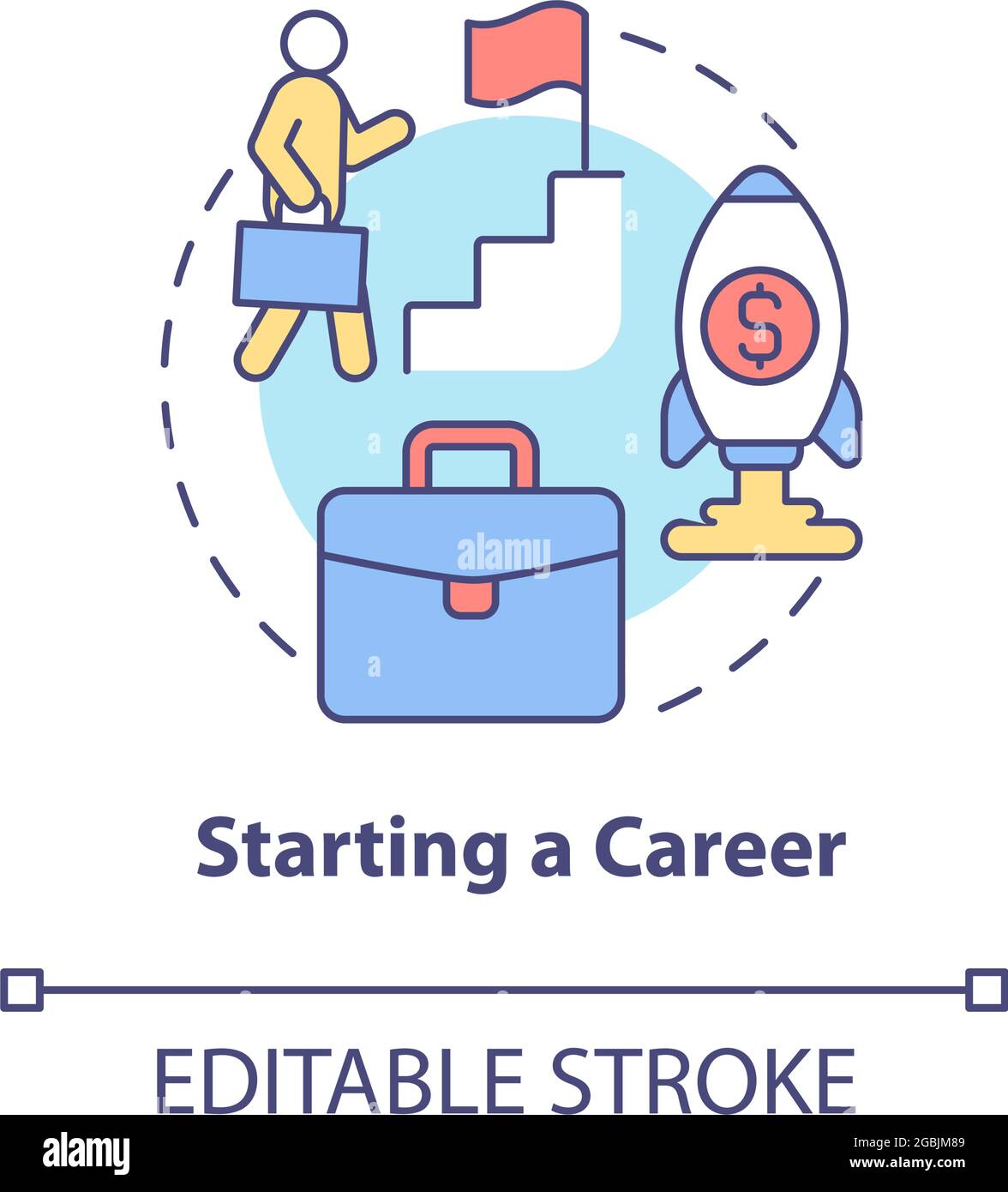Starting a career concept icon Stock Vector Image & Art - Alamy