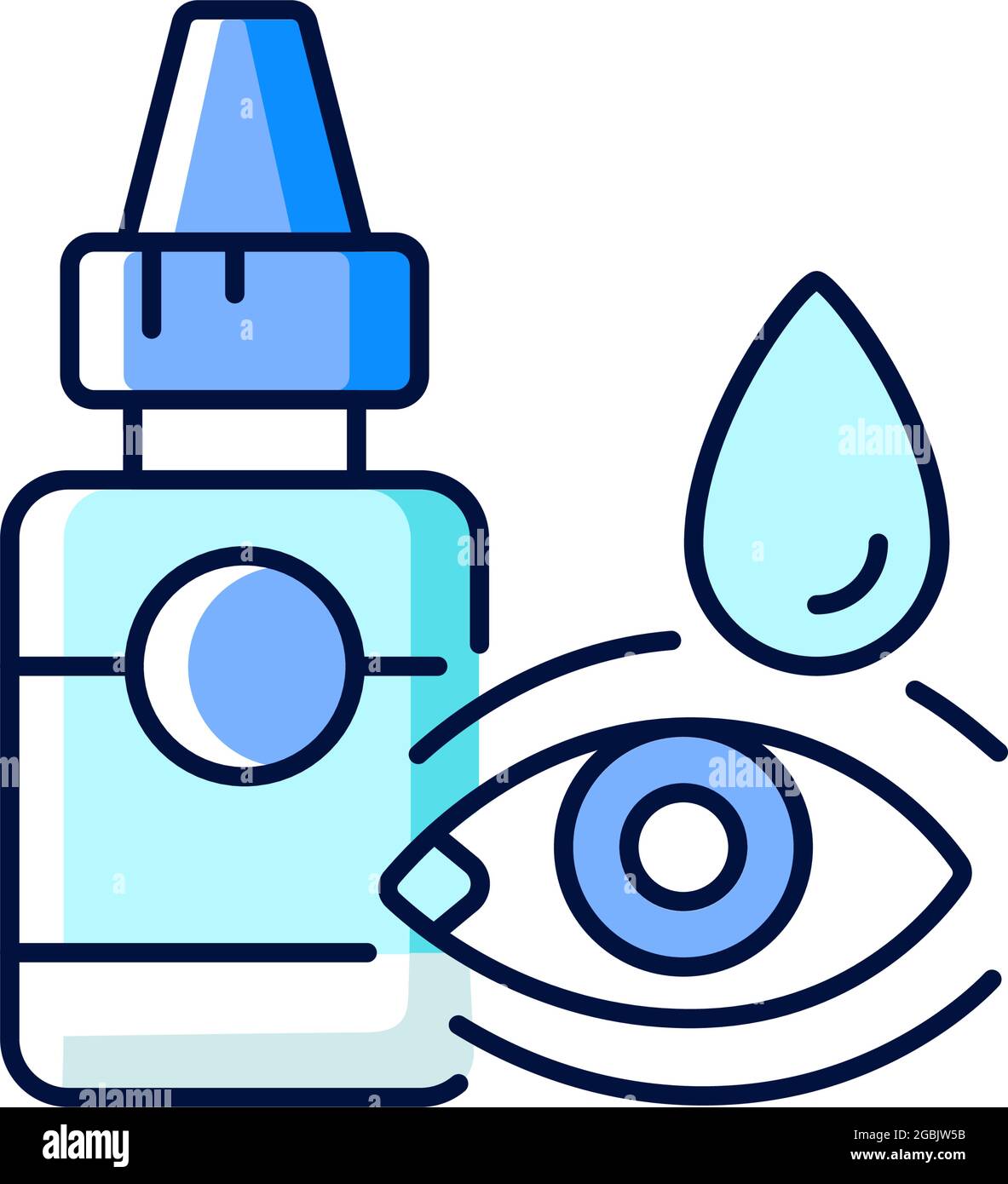 Eye drops RGB color icon Stock Vector Image & Art Alamy