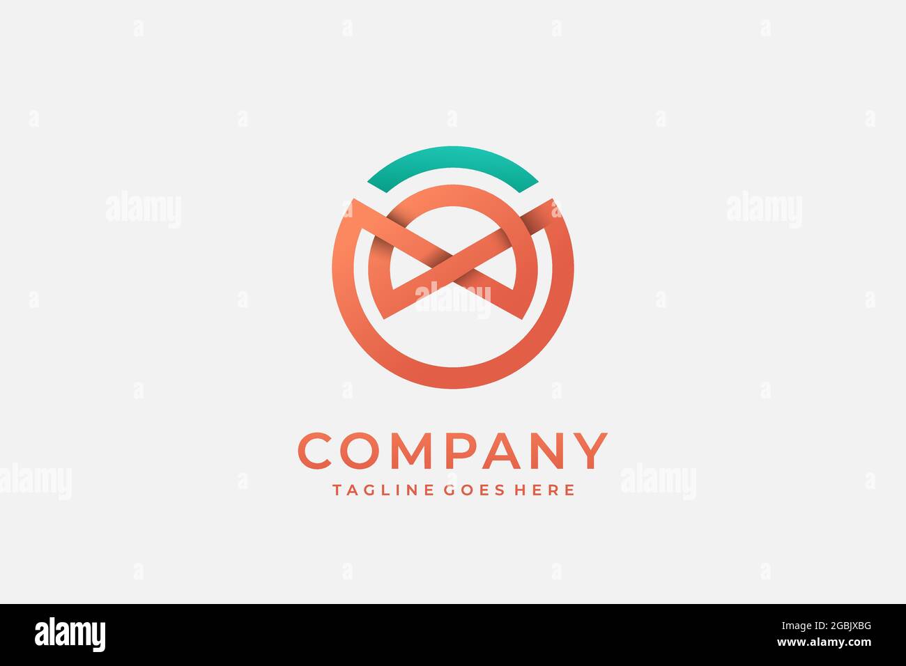 Creative Modern infinity logo design element . usable company and identity. industrial. technology . web icon design Stock Vector
