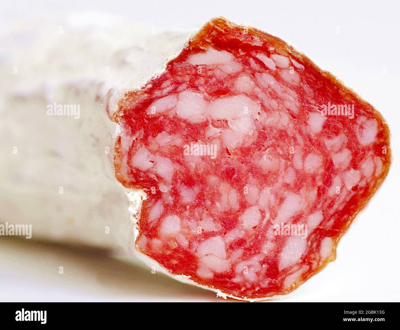Original Italian pork salami sausage Stock Photo Alamy