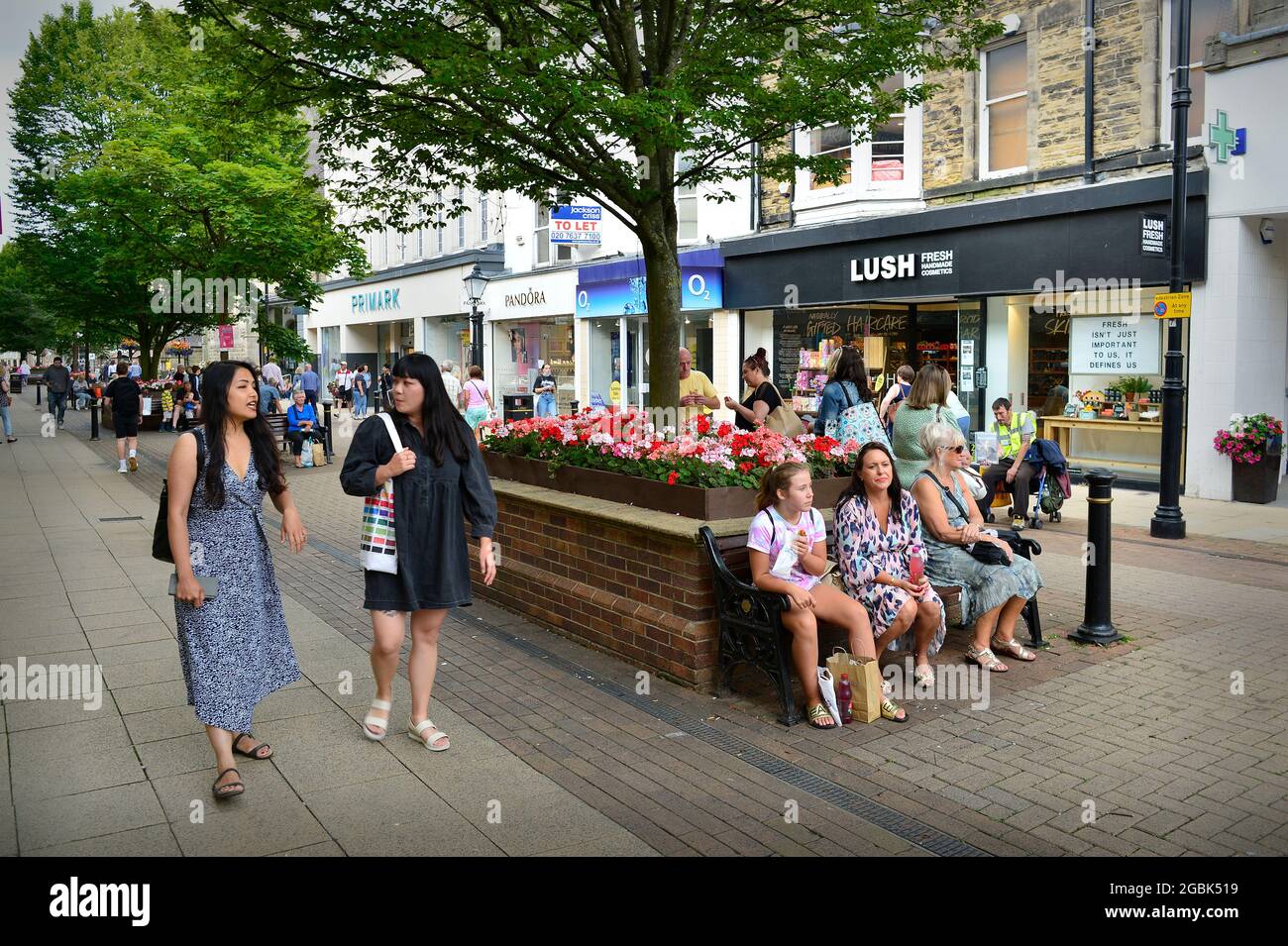 People Harrogate Town Centre North Yorkshire England UK Stock Photo