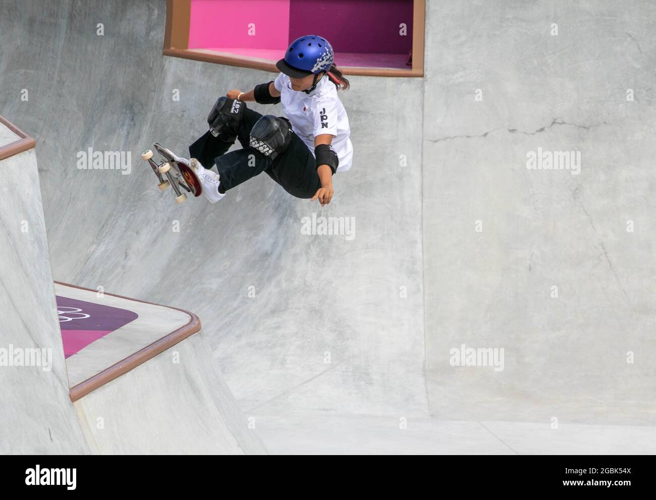 Tokyo, Kanto, Japan. 4th Aug, 2021. Japan skateboarder, KOKONA HIRAKI