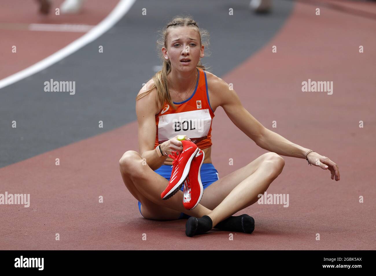 Femke BOL (NED) 3rd place Bronze Medal during the Olympic Games Tokyo 2020, Athletics Women's 400m Hurdles Final on August 4, 2021 at Olympic Stadium in Tokyo, Japan - Photo Photo Kishimoto / DPPI Stock Photo