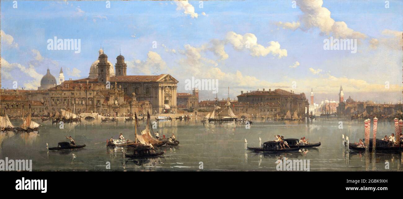The Giudecca, Venice by David Roberts (1796-1864), oil on canvas, 1854 Stock Photo