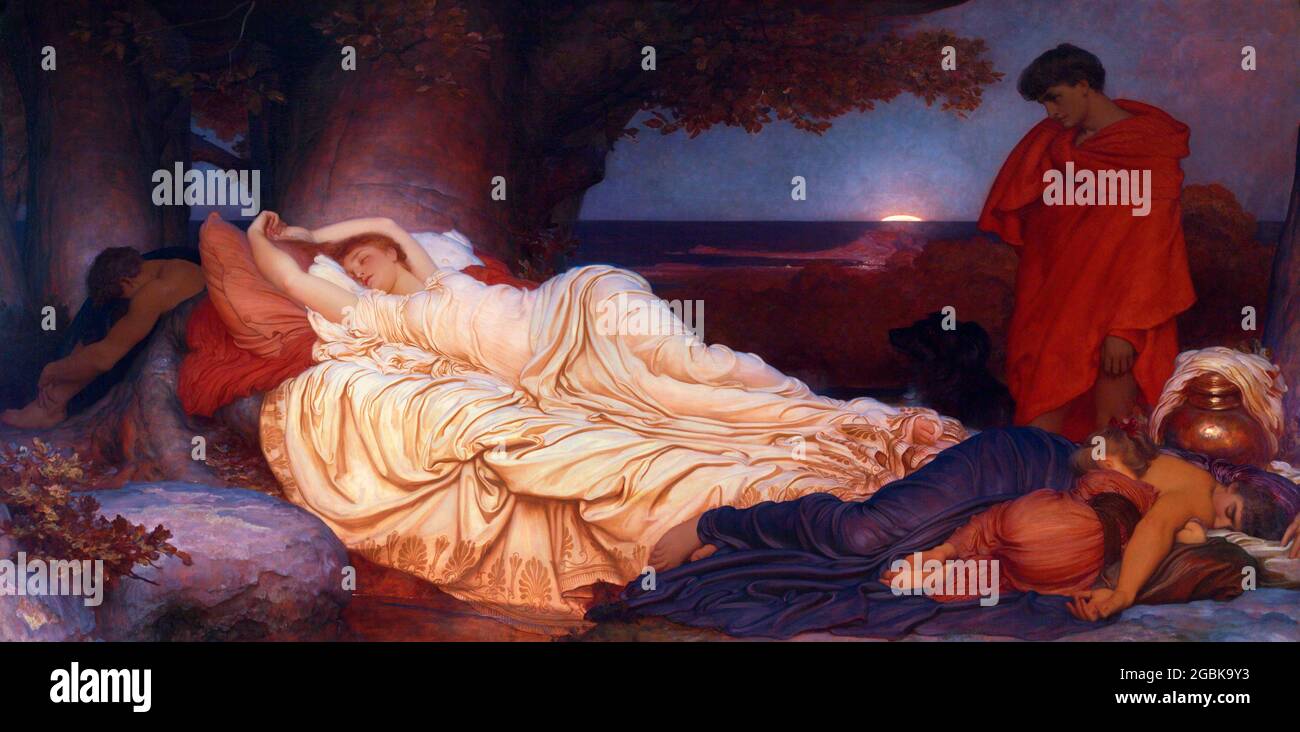 Cymon and Iphigenia by Sir Frederic Leighton (Lord Leighton: 1830-1896), oil on canvas, 1884 Stock Photo