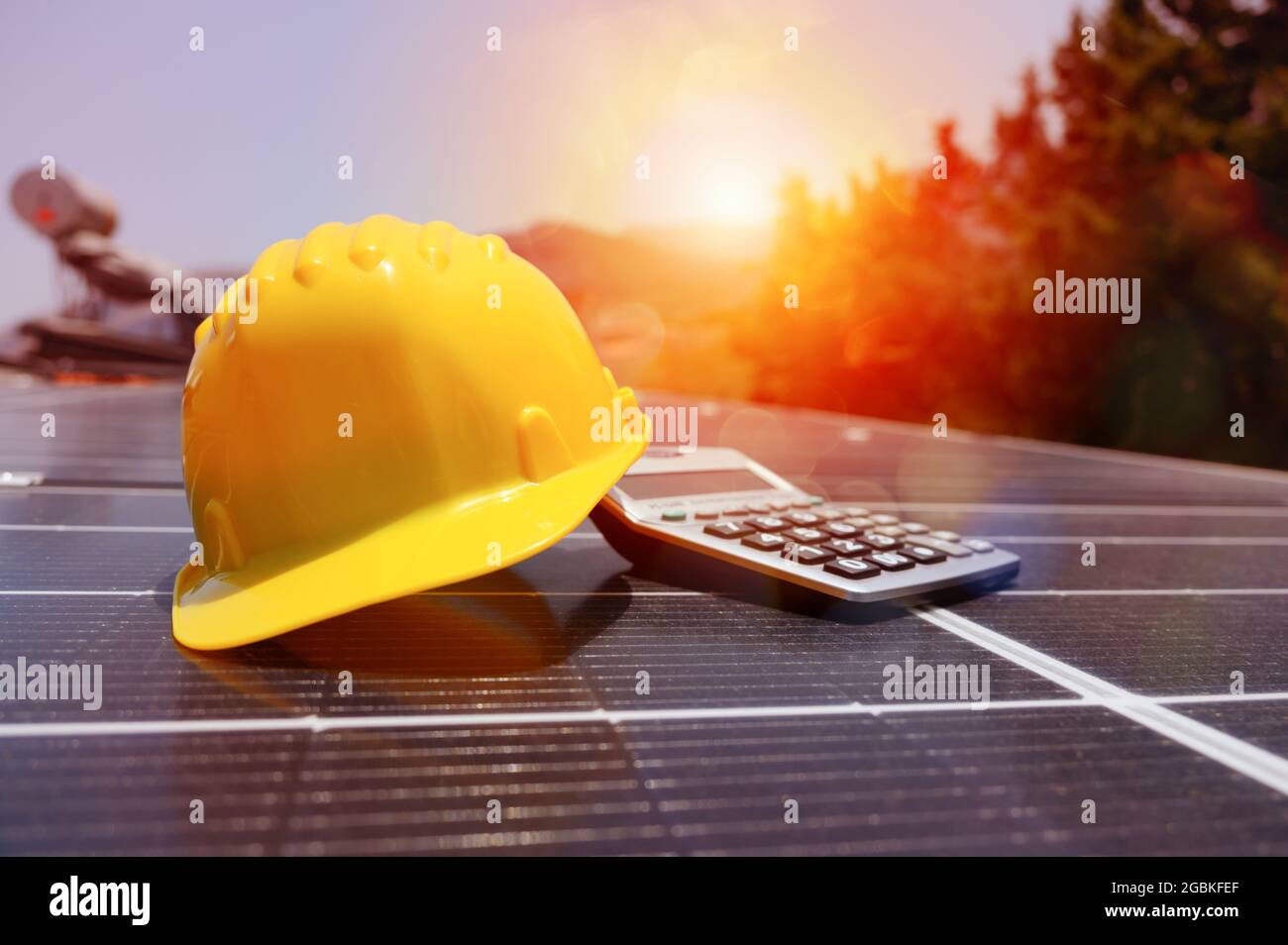 Renewable energy system with solar panel on the roof Stock Photo - Alamy - Roof Integrated Energy Generation From Renewable Sources