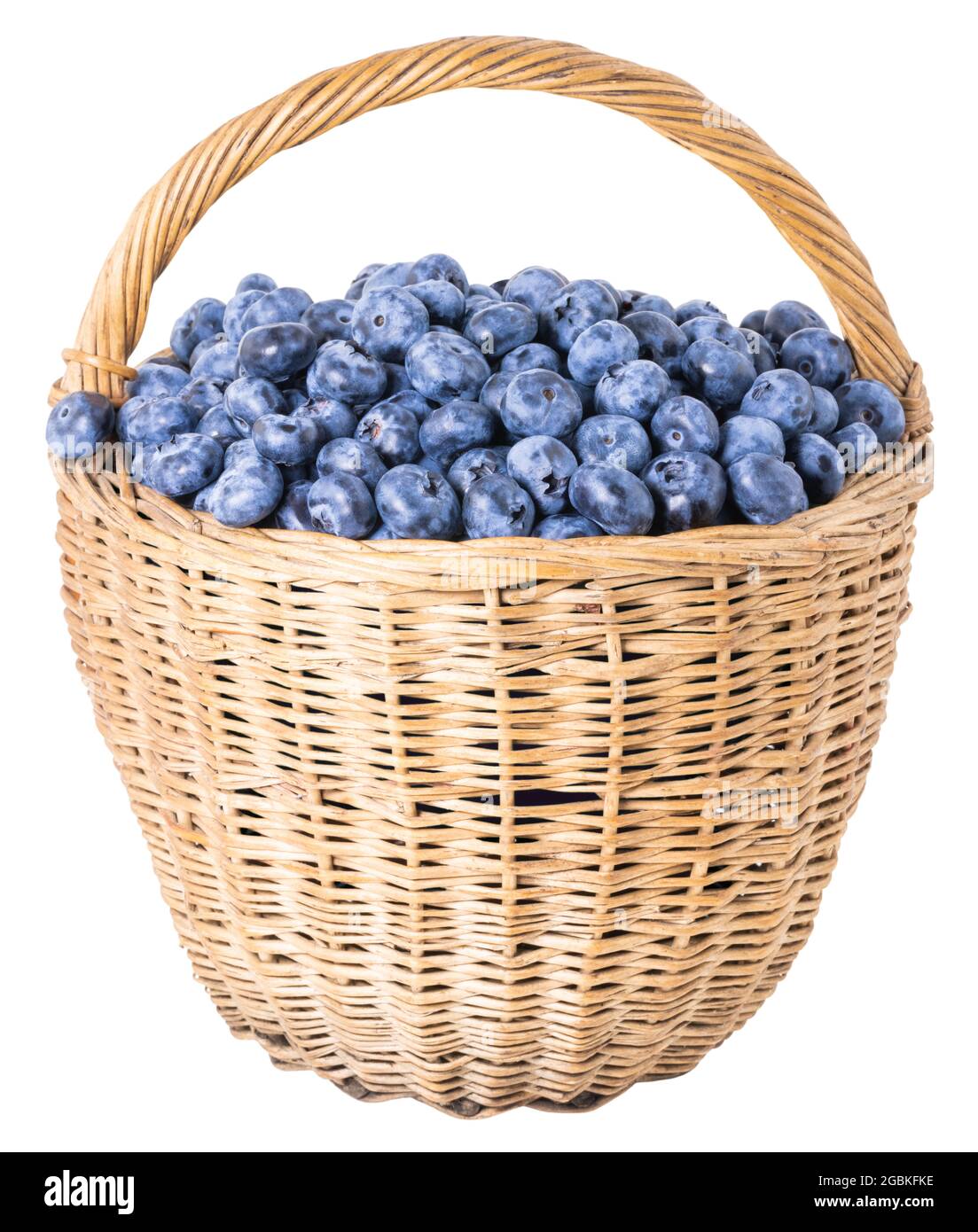 basket with blueberries isolated on white background Stock Photo - Alamy