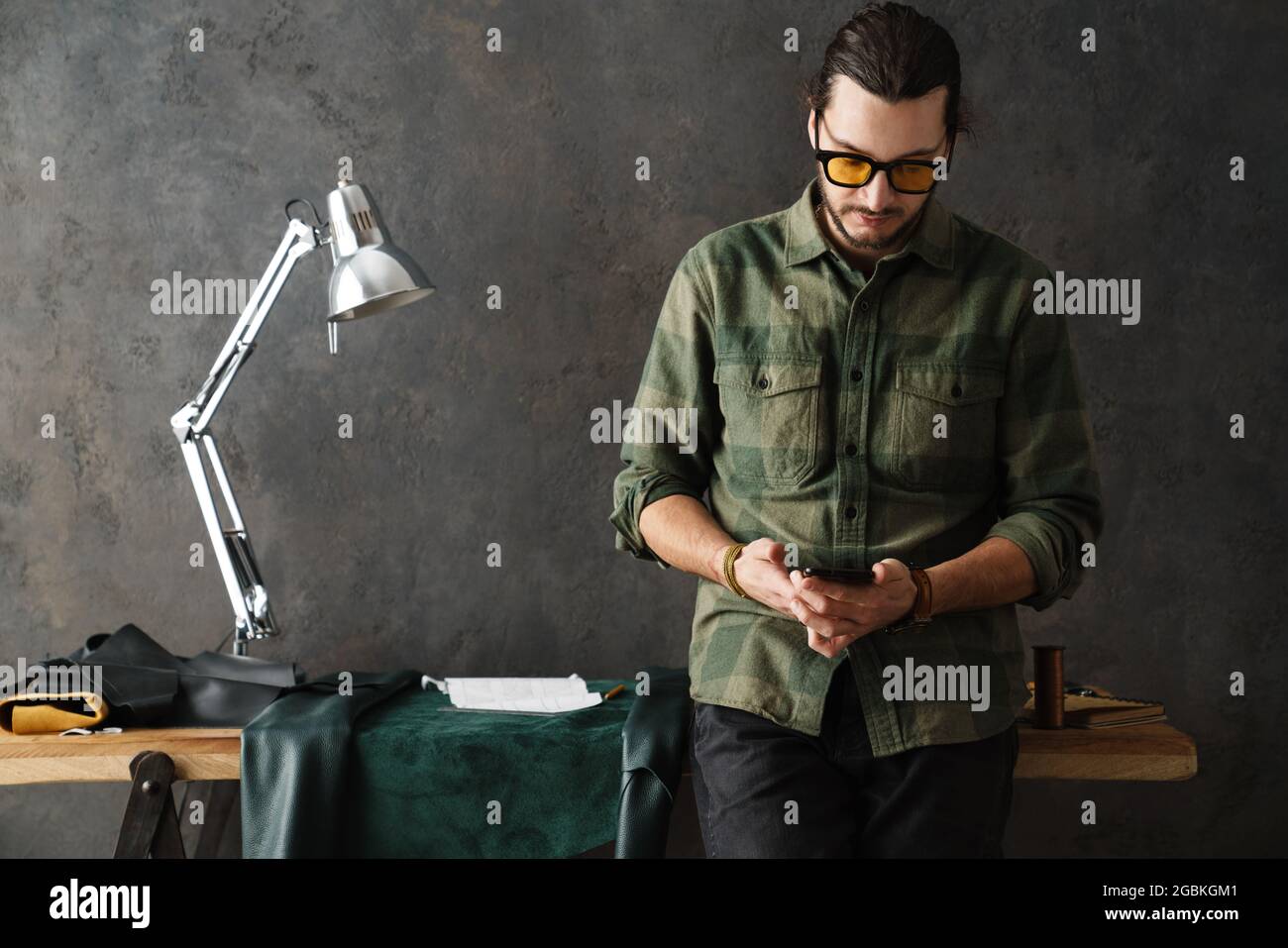 Bearded white craftsman using hi-res stock photography and images - Alamy