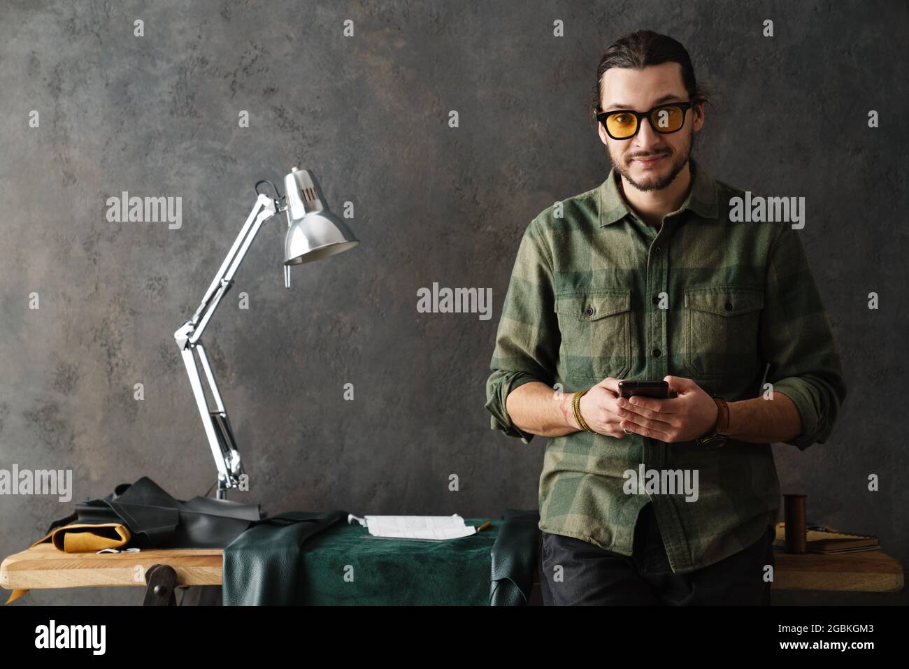 Bearded white craftsman using hi-res stock photography and images - Alamy