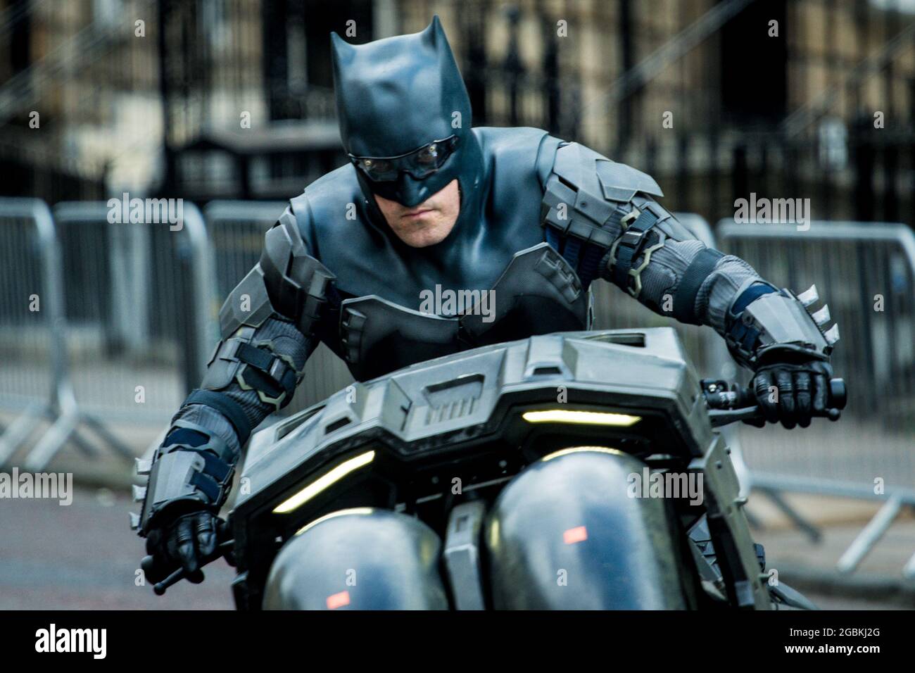 Batman in Glasgow During the Filming of The Flash, 31st July 2021 Stock