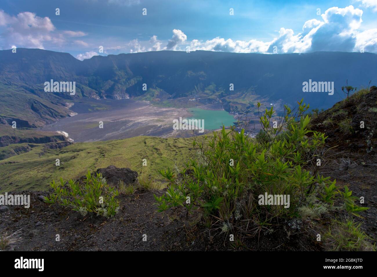 Volcano at Sumbawa Island of Indonesia Stock Photo