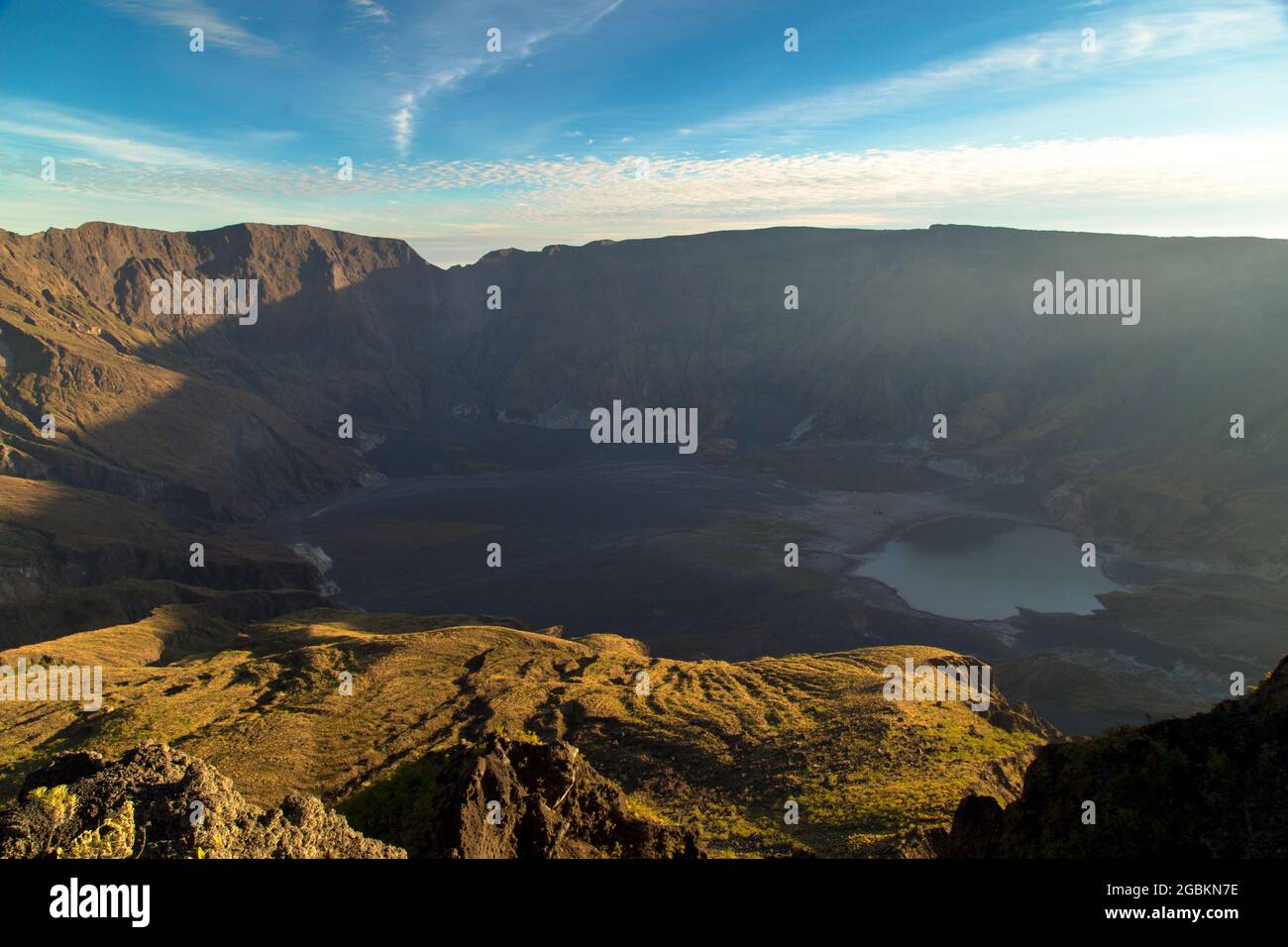 Climbing volcano at Sumbawa Island Tambora Indonesia Stock Photo Alamy