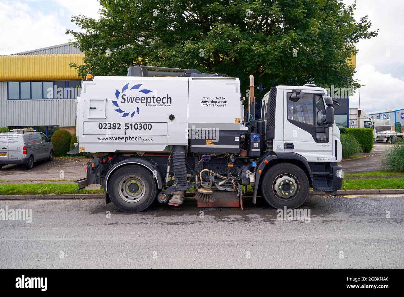 Sweeptech street cleaning machine Stock Photo