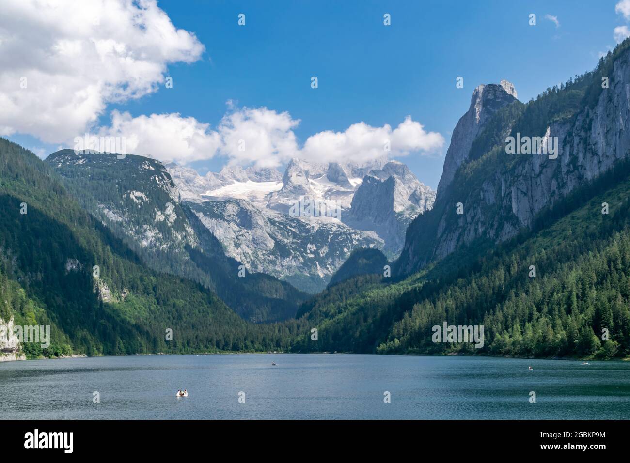 Landscape In Gosauseen Lake In Austria Under The Sunlight Stock Photo landscape-in-gosauseen-lake-in-austria-under-the-sunlight-stock-photo