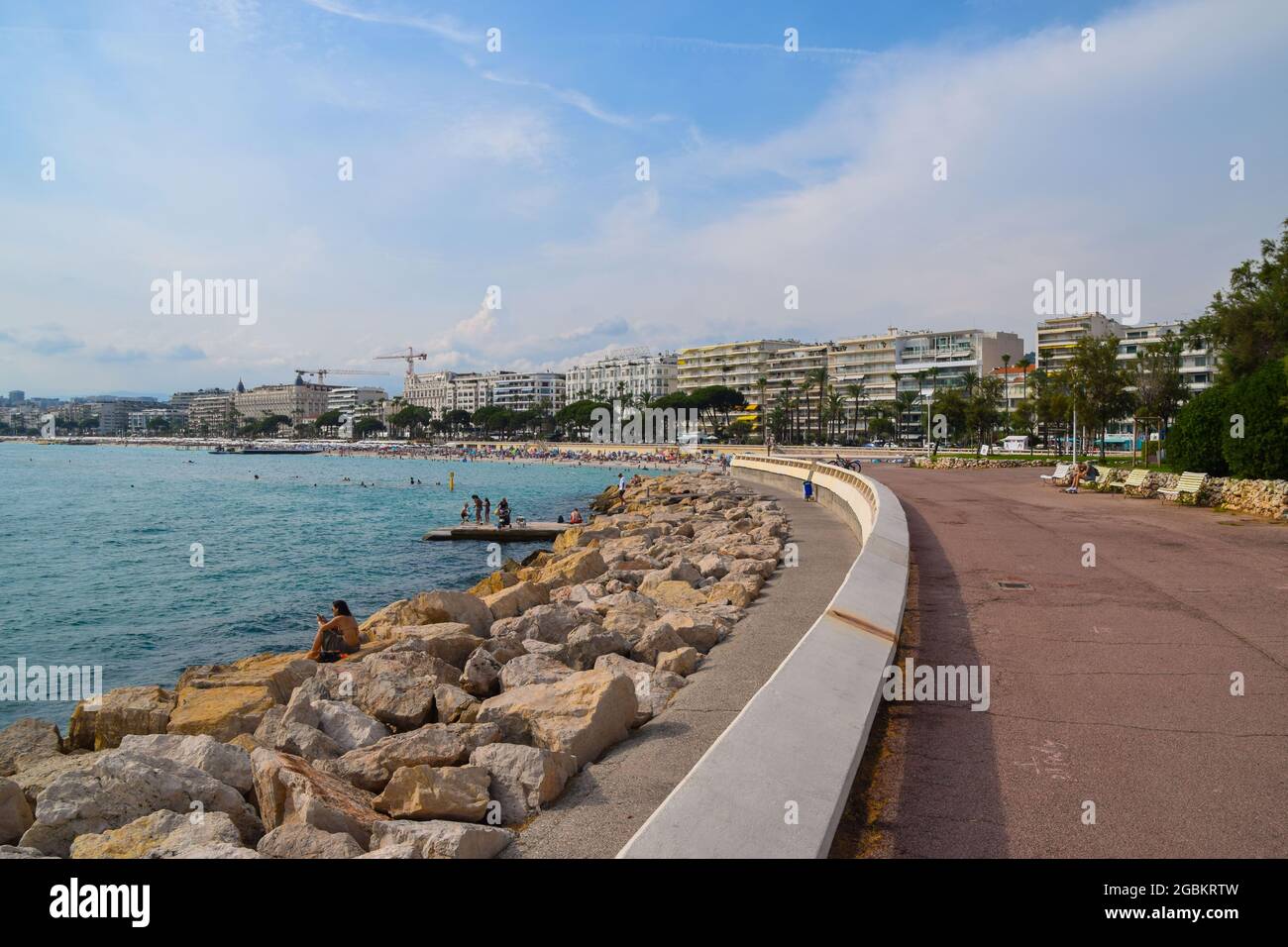 Coast and promenade view, Cannes, South of France Stock Photo - Alamy