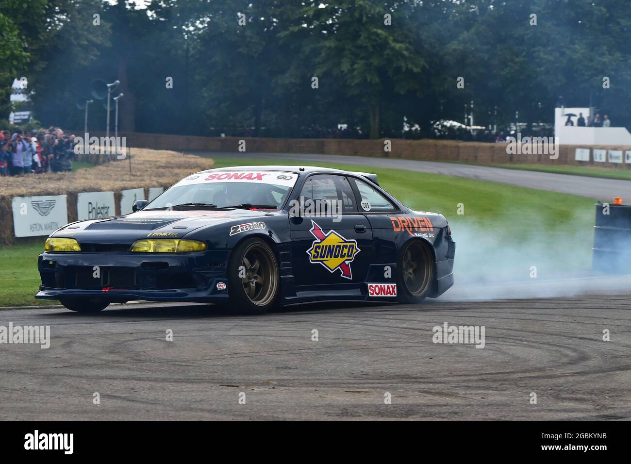 Axel Hildebrand, Nissan 200sx S14, Driftkhana, The Maestros - Motorsport's Great All-Rounders, Goodwood Festival of Speed, Goodwood House, Chichester, Stock Photo