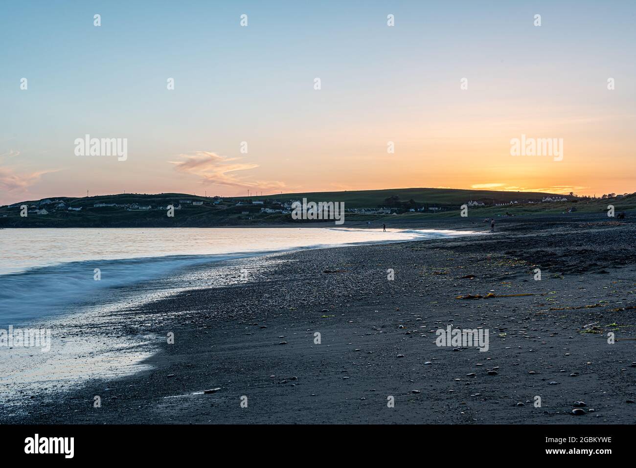 A Very Beautiful and Peaceful Evening Setting at Owenahincha Beach, West Cork. Such a pleasant and tranquil location. It can be very busy in summer. Stock Photo