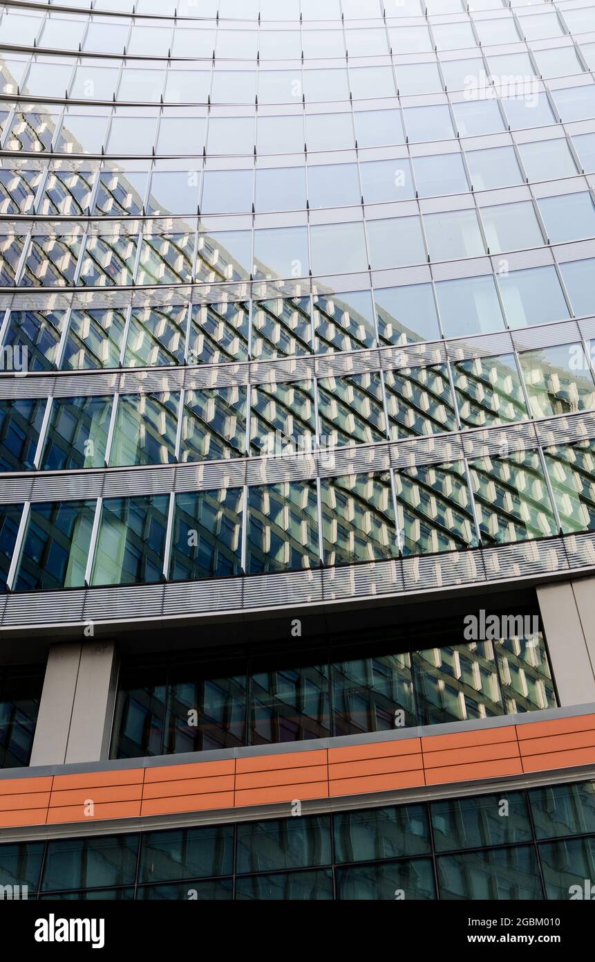 glass and steel building facade Stock Photo