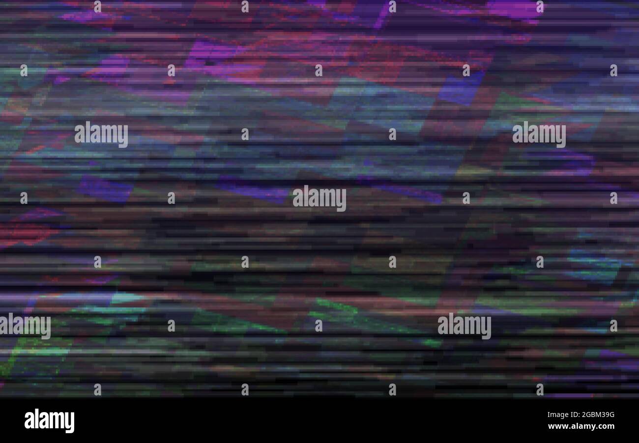 Glitch background. Cyberpunk distortion texture. Video error effect. No ...