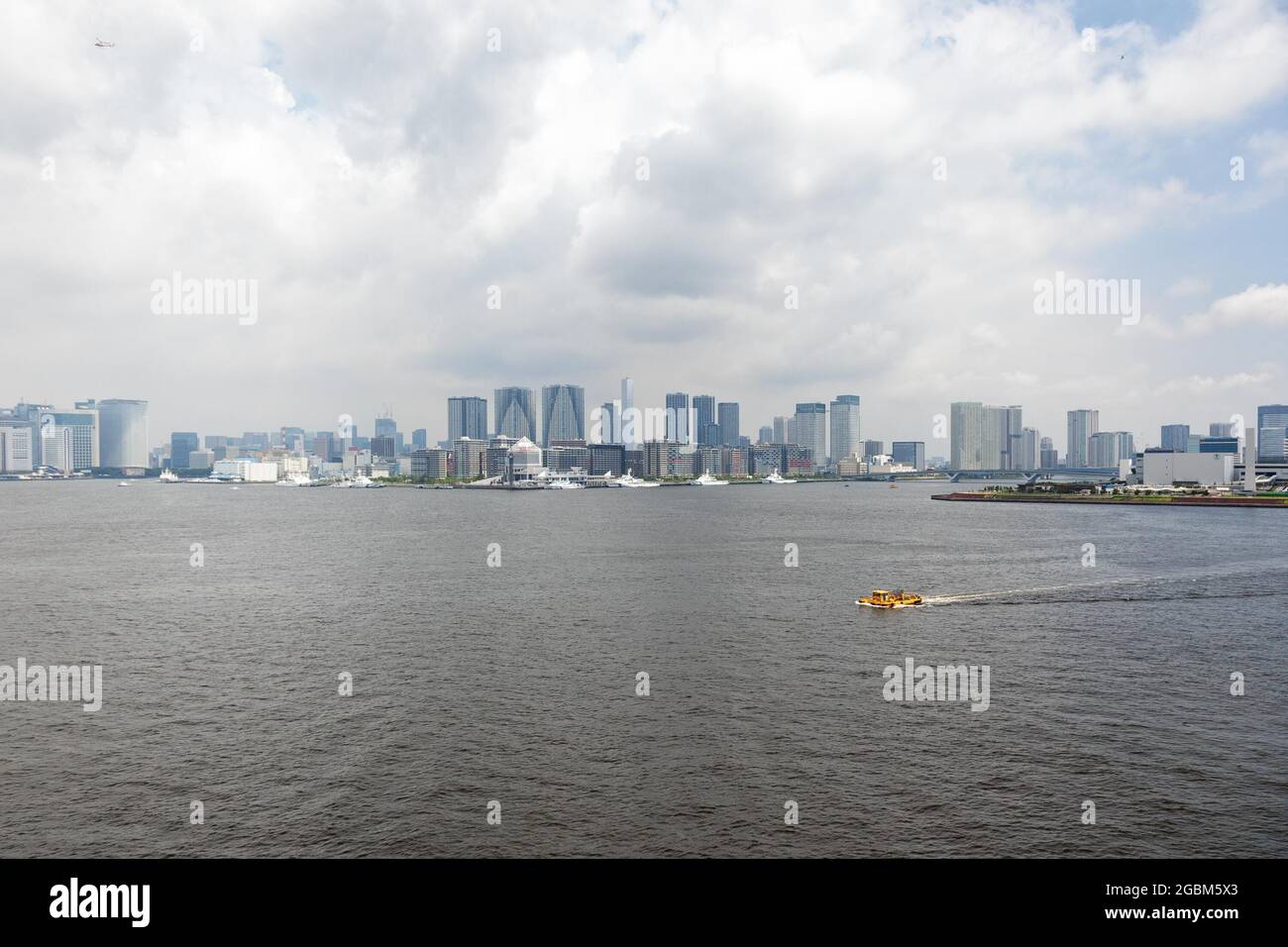 Tokyo2020 Olympic Village seen from Rainbow Bridge. Stock Photo