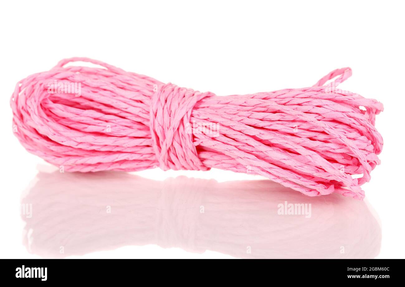 Colored rope isolated on white background Stock Photo - Alamy