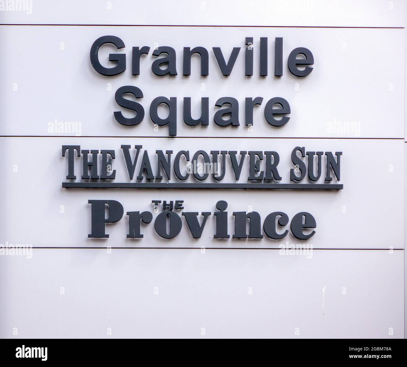 The Vancouver Sun Newspaper Office Granville Square Vancouver British Columbia Stock Photo