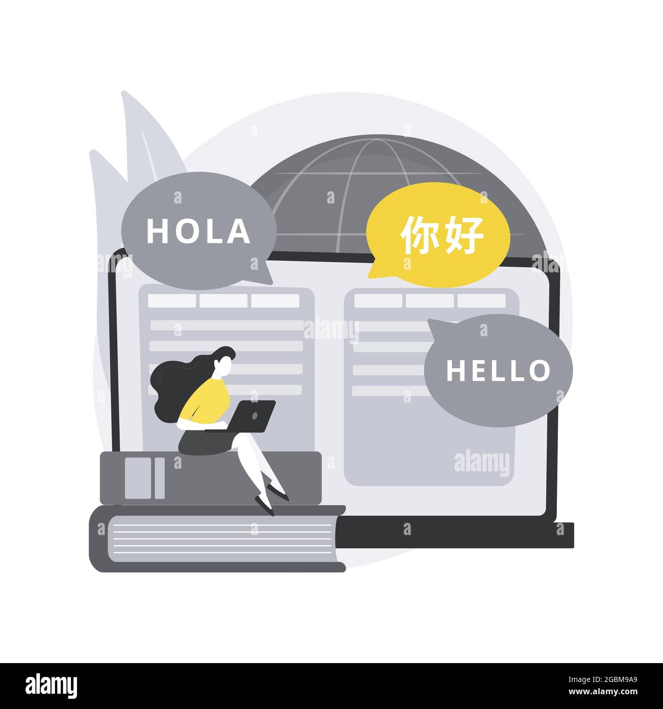 Language translation abstract concept vector illustration Stock Vector