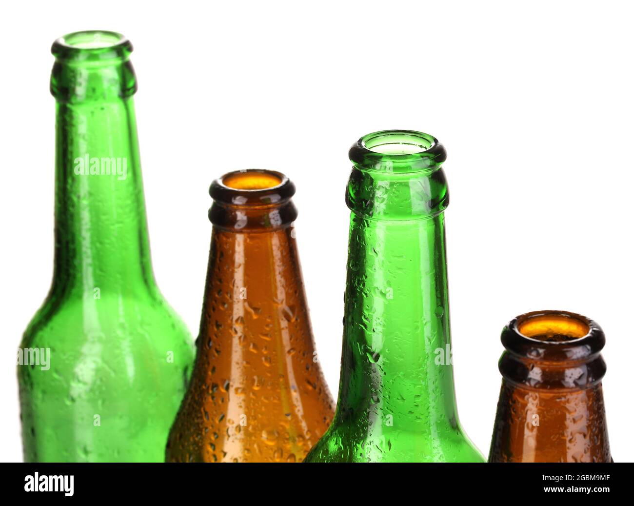 Colorful empty glass bottles isolated on white Stock Photo Alamy