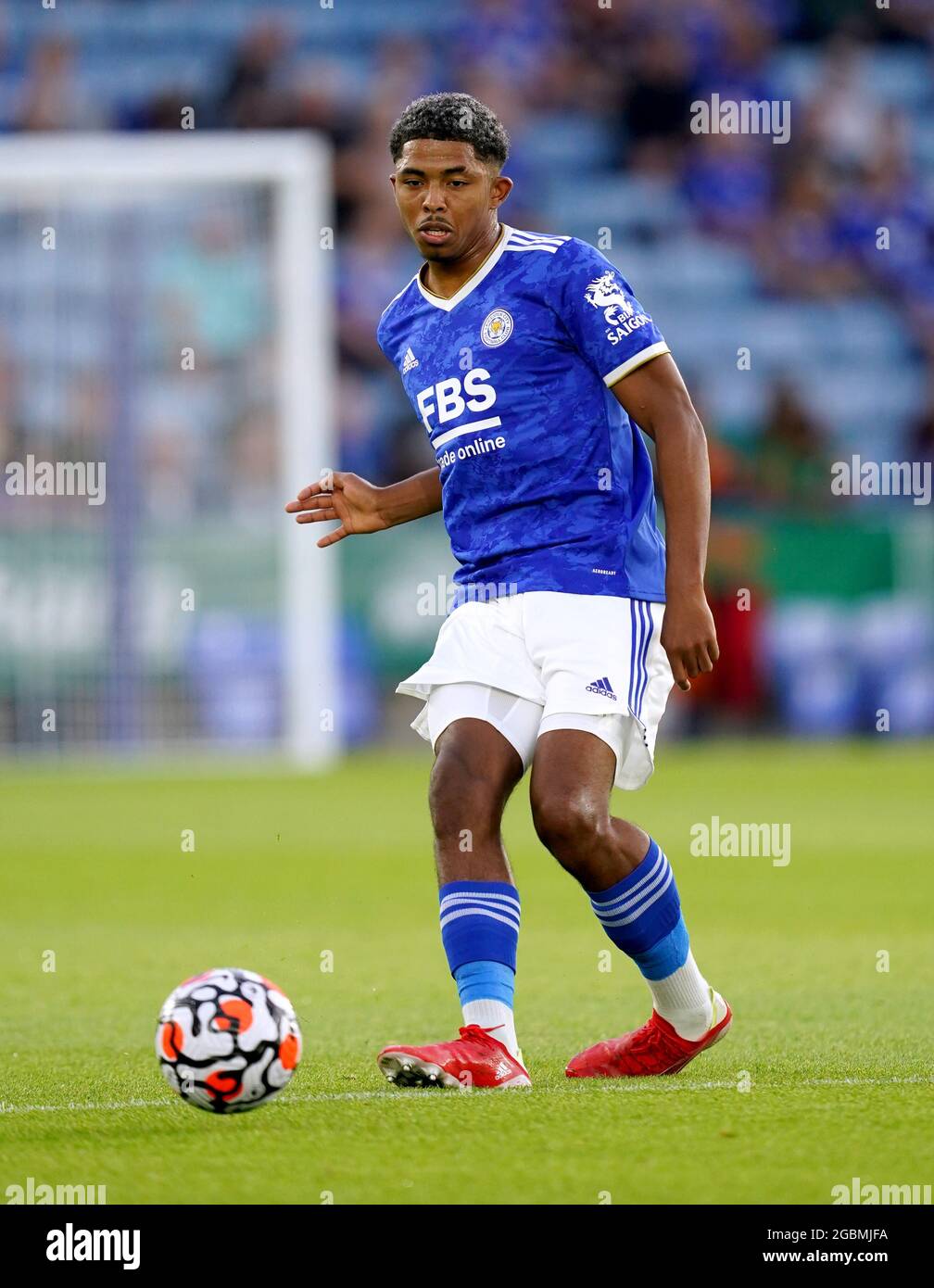 Leicester City's Wesley Fofana during the Pre-Season Friendly match at The King Power Stadium, Leicester. Picture date: Wednesday August 4, 2021. Stock Photo